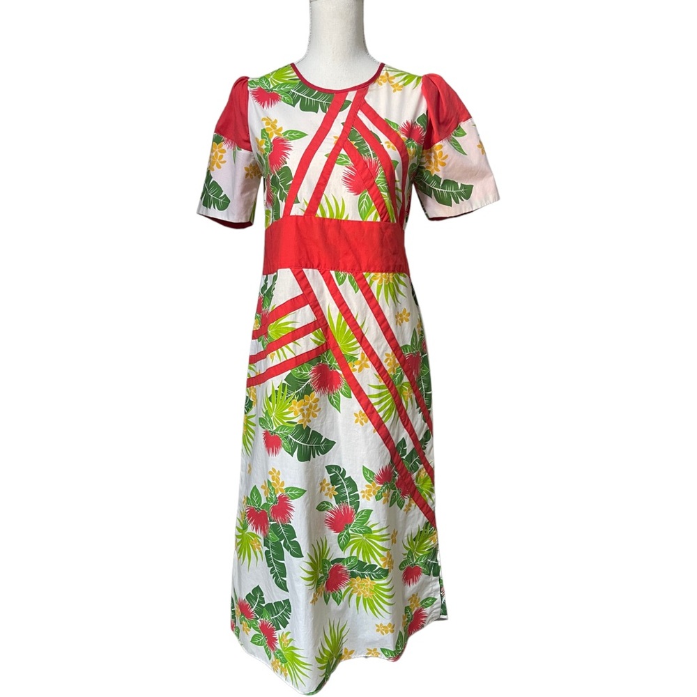 Floral handmade Hawaiian dress, one of a kind!